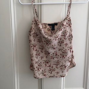 Cropped floral tank top
